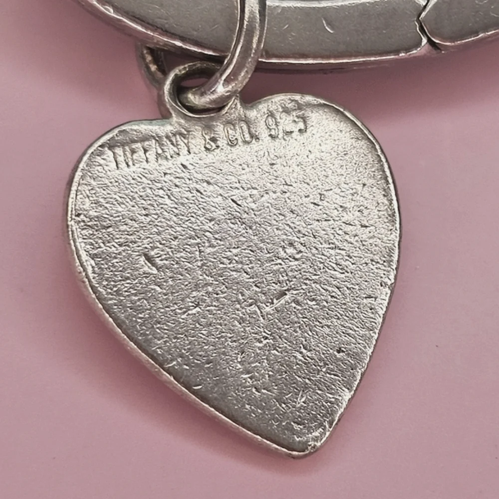 💖 Tiffany & Co. Sterling Silver 925 Heart Key Ring & Vintage Heart Charm 💖